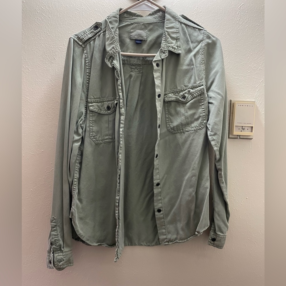Army Green Button Up
